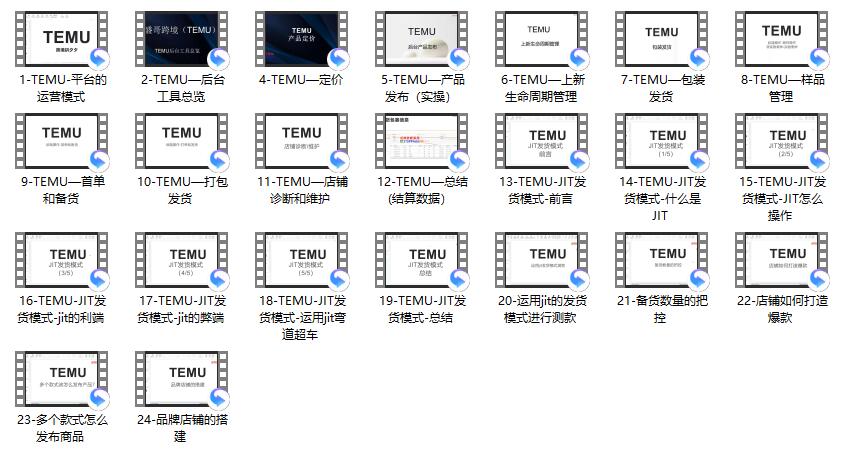 跨境电商(跨境多多、海外版多多TEMU)实操课程